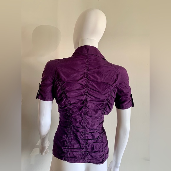 Guess Button Down Top in Purple - Picture 4 of 5